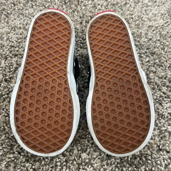 Toddler Vans Sharks Glow in the Dark Velcro Shoes Sneakers Size 6